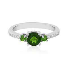 Russian Diopside Silver Ring