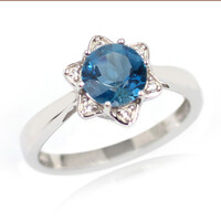 London Blue Topaz Silver Ring