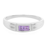 Unheated Ceylon Purple Sapphire Silver Ring