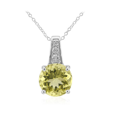 Lemon Citrine Silver Necklace