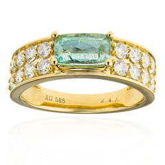 14K Caribbean Blue Tourmaline Gold Ring (de Melo)