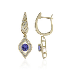 9K AAA Tanzanite Gold Earrings (de Melo)