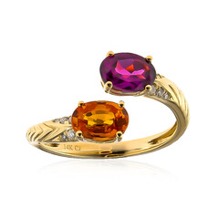 14K Mandarin Garnet Gold Ring (CIRARI)