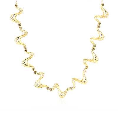 9K I2 Champagne Diamond Gold Necklace (Ornaments by de Melo)