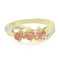 10K Unheated Padparadscha Sapphire Gold Ring