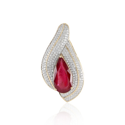 14K Madagascar Ruby Gold Pendant (SUHANA)