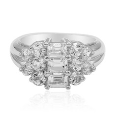 White Topaz Silver Ring