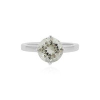 Green Amethyst Silver Ring