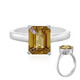 Yellow Zircon Silver Ring