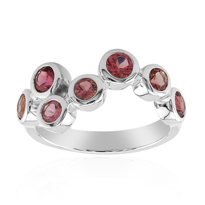 Brazilian Pink Tourmaline Silver Ring (Pallanova)