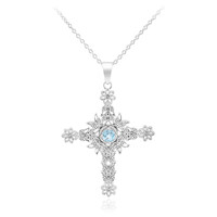 Sky Blue Topaz Silver Necklace