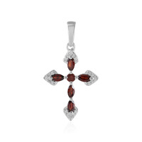 Mozambique Garnet Silver Pendant