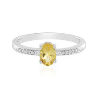 Yellow Beryl Silver Ring