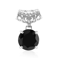 Black Spinel Silver Pendant