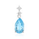 Sky Blue Topaz Silver Pendant