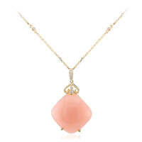 14K Pink Opal Gold Necklace (CIRARI)