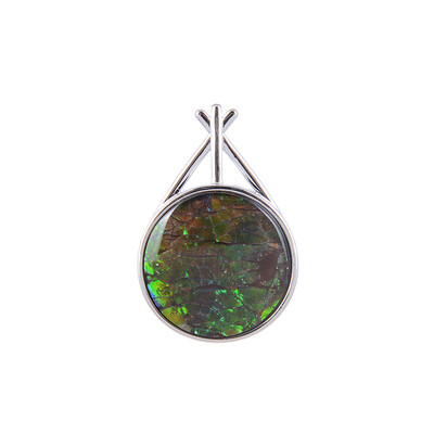 Ammolite Silver Pendant