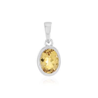 Yellow Beryl Silver Pendant