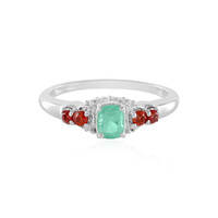 Russian Emerald Silver Ring