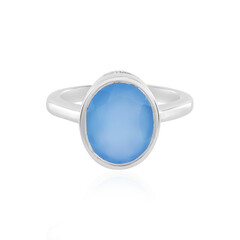 Blue Chalcedony Silver Ring