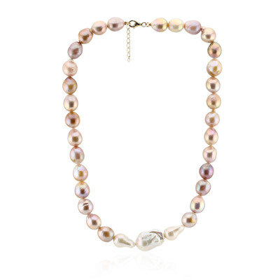 White Freshwater Pearl Silver Necklace (TPC)