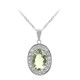 Green Amethyst Silver Necklace