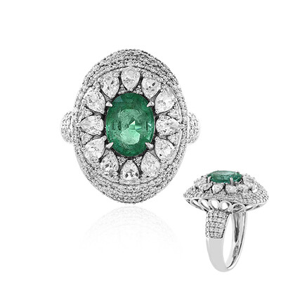 18K AAA Zambian Emerald Gold Ring (de Melo)