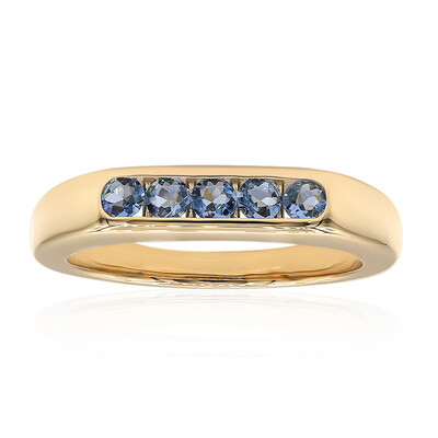 9K AAA Santa Maria Aquamarine Gold Ring