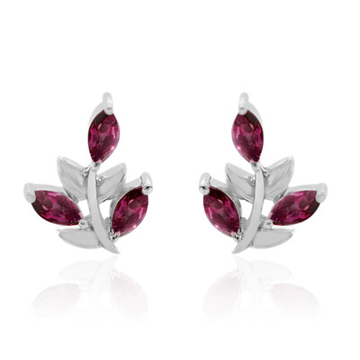 Rhodolite Silver Earrings