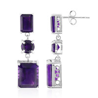 Moroccan Amethyst Silver Earrings