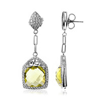 Ouro Verde Quartz Silver Earrings (Dallas Prince Designs)