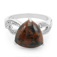 Mahogany Obsidian Silver Ring