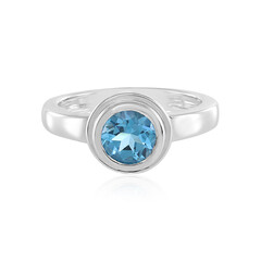 Swiss Blue Topaz Silver Ring