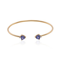 10K AAA Tanzanite Gold Bangle