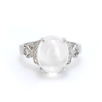 Angelandia Rose Quartz Silver Ring