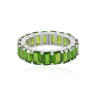 Russian Diopside Silver Ring