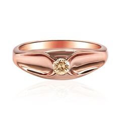 9K SI1 Argyle Rose De France Diamond Gold Ring