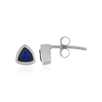 Royal Blue Spinel Silver Earrings