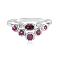 Rhodolite Silver Ring