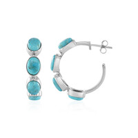 Kingman Blue Mojave Turquoise Silver Earrings (Faszination Türkis)