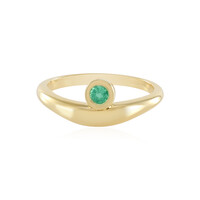 Colombian Emerald Silver Ring