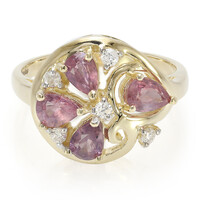 10K Unheated Padparadscha Sapphire Gold Ring