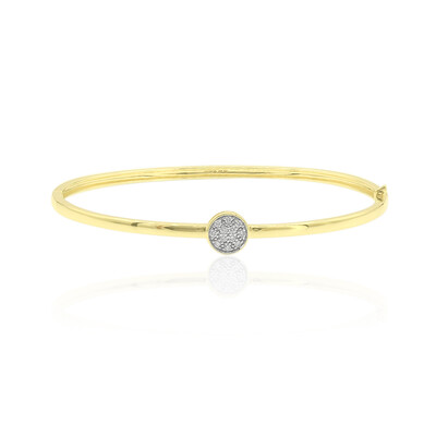 9K SI2 (G) Diamond Gold Bangle (Annette)