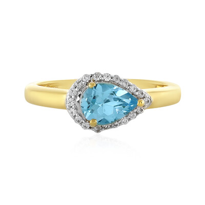 Swiss Blue Topaz Silver Ring