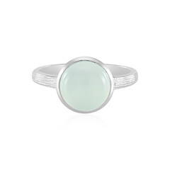 Aqua Chalcedony Silver Ring