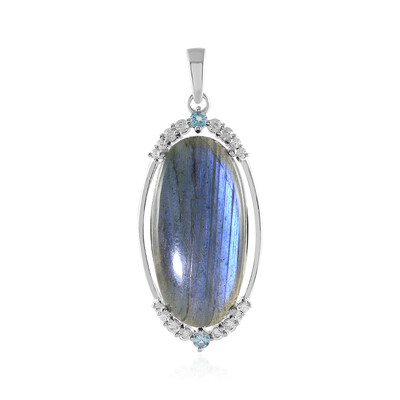 Labradorite Silver Pendant