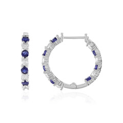 Madagascar Blue Sapphire Silver Earrings