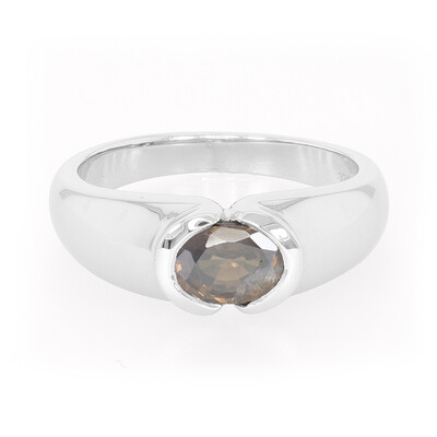 Cinnamon Zircon Silver Ring