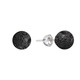 Black Lava Silver Earrings