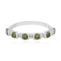 Moldavite Silver Ring